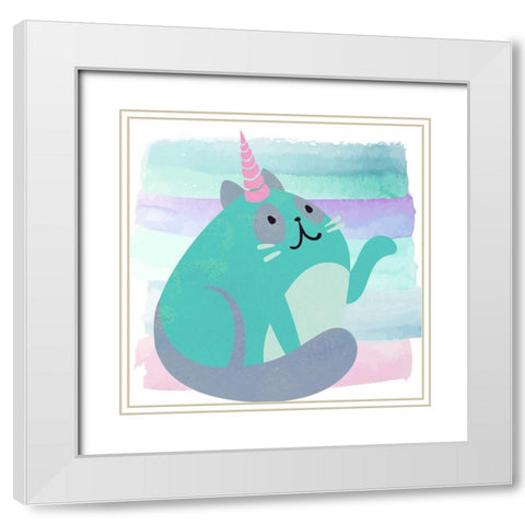 Kittyhorn Ombre 4 White Modern Wood Framed Art Print with Double Matting by Kimberly, Allen