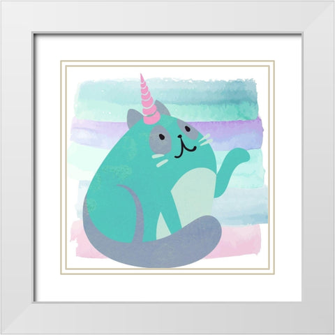 Kittyhorn Ombre 4 White Modern Wood Framed Art Print with Double Matting by Kimberly, Allen