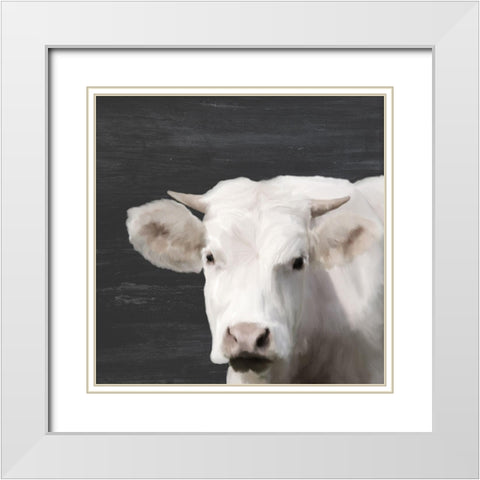 Whitey White Modern Wood Framed Art Print with Double Matting by Kimberly, Allen