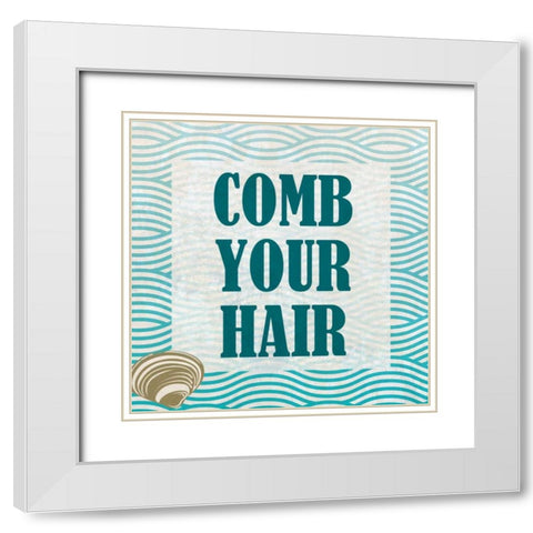 Bath Rules 2 White Modern Wood Framed Art Print with Double Matting by Allen, Kimberly