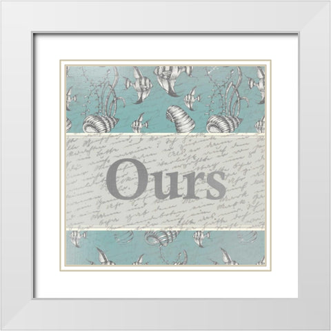 Ours White Modern Wood Framed Art Print with Double Matting by Allen, Kimberly