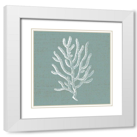 Ocean Blues 1 White Modern Wood Framed Art Print with Double Matting by Allen, Kimberly