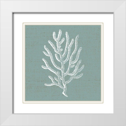 Ocean Blues 1 White Modern Wood Framed Art Print with Double Matting by Allen, Kimberly