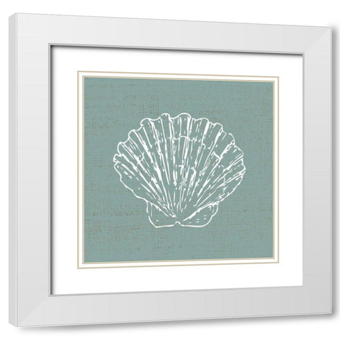 Ocean Blues 3 White Modern Wood Framed Art Print with Double Matting by Allen, Kimberly