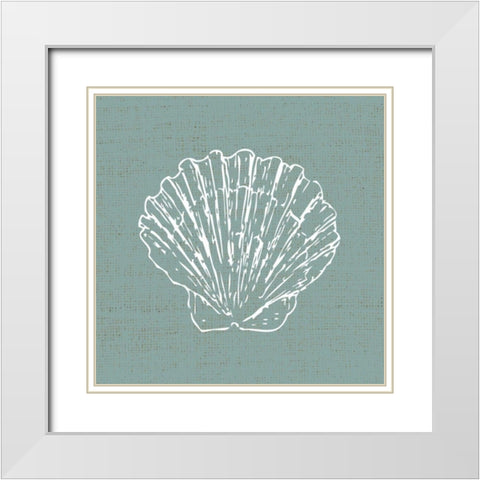 Ocean Blues 3 White Modern Wood Framed Art Print with Double Matting by Allen, Kimberly