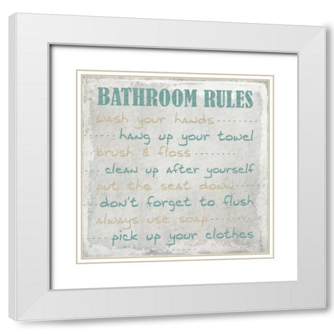 Stone Shell Rules White Modern Wood Framed Art Print with Double Matting by Allen, Kimberly