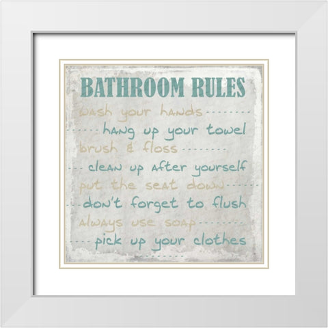 Stone Shell Rules White Modern Wood Framed Art Print with Double Matting by Allen, Kimberly