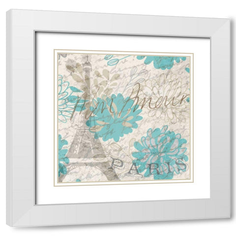 Mon Amour 1 White Modern Wood Framed Art Print with Double Matting by Allen, Kimberly