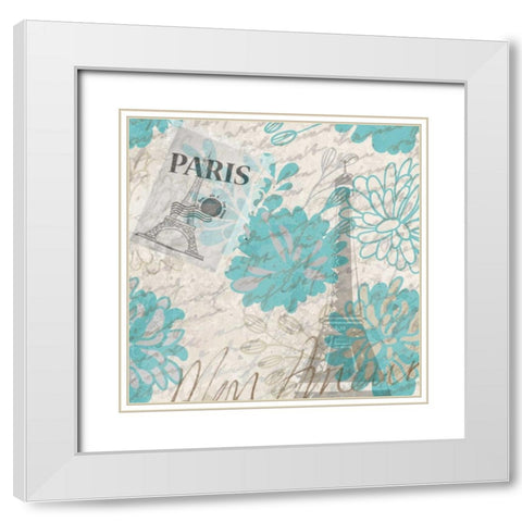 Mon Amour 2 White Modern Wood Framed Art Print with Double Matting by Allen, Kimberly