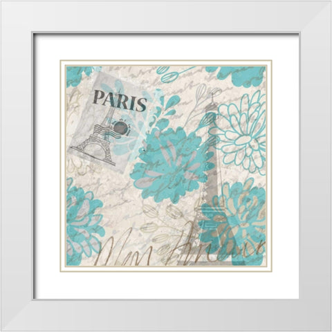 Mon Amour 2 White Modern Wood Framed Art Print with Double Matting by Allen, Kimberly