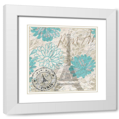 Mon Amour 3 White Modern Wood Framed Art Print with Double Matting by Allen, Kimberly