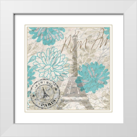 Mon Amour 3 White Modern Wood Framed Art Print with Double Matting by Allen, Kimberly