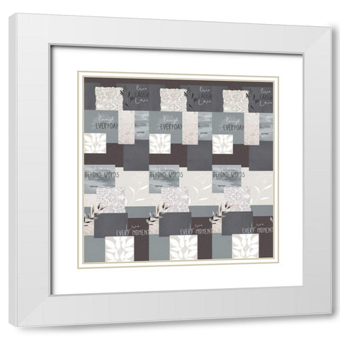 Love Beyond Bedding White Modern Wood Framed Art Print with Double Matting by Allen, Kimberly