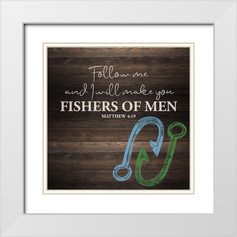 Fishers of Men White Modern Wood Framed Art Print with Double Matting by Allen, Kimberly