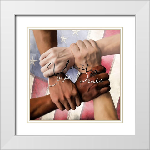 Unity White Modern Wood Framed Art Print with Double Matting by Allen, Kimberly