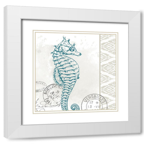 By the Sea 4 White Modern Wood Framed Art Print with Double Matting by Allen, Kimberly