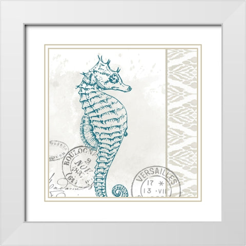 By the Sea 4 White Modern Wood Framed Art Print with Double Matting by Allen, Kimberly