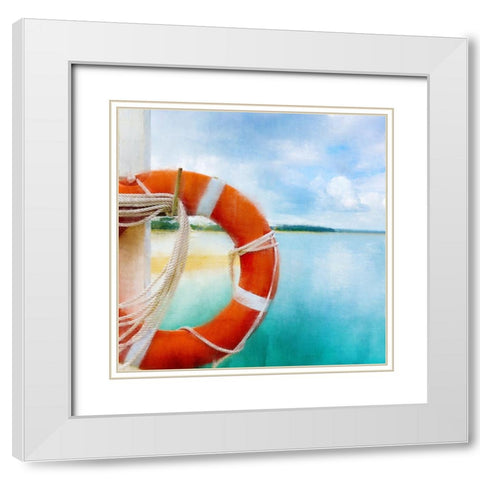 Seas the Day 5 White Modern Wood Framed Art Print with Double Matting by Allen, Kimberly