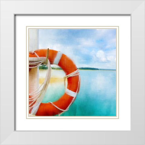 Seas the Day 5 White Modern Wood Framed Art Print with Double Matting by Allen, Kimberly
