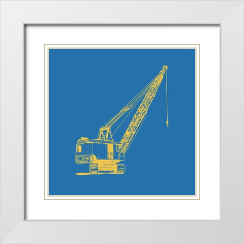 Construction 1 White Modern Wood Framed Art Print with Double Matting by Allen, Kimberly