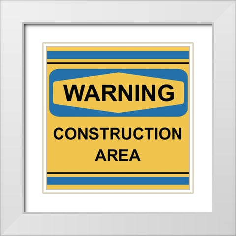 Construction 2 White Modern Wood Framed Art Print with Double Matting by Allen, Kimberly