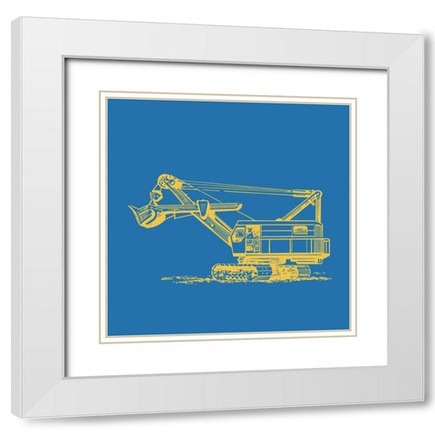 Construction 3 White Modern Wood Framed Art Print with Double Matting by Allen, Kimberly