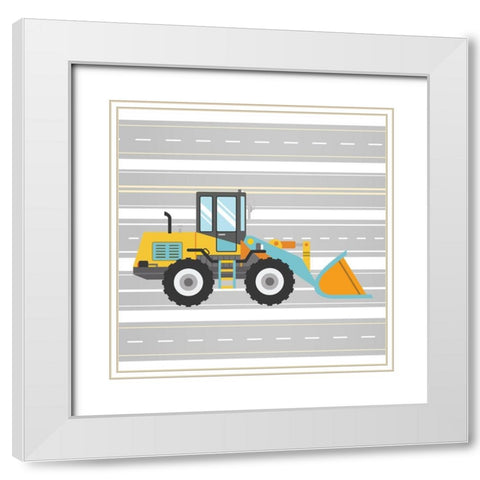 On the Road 1 White Modern Wood Framed Art Print with Double Matting by Allen, Kimberly