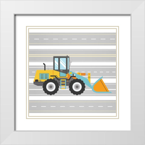 On the Road 1 White Modern Wood Framed Art Print with Double Matting by Allen, Kimberly