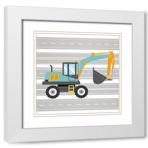 On the Road 2 White Modern Wood Framed Art Print with Double Matting by Allen, Kimberly