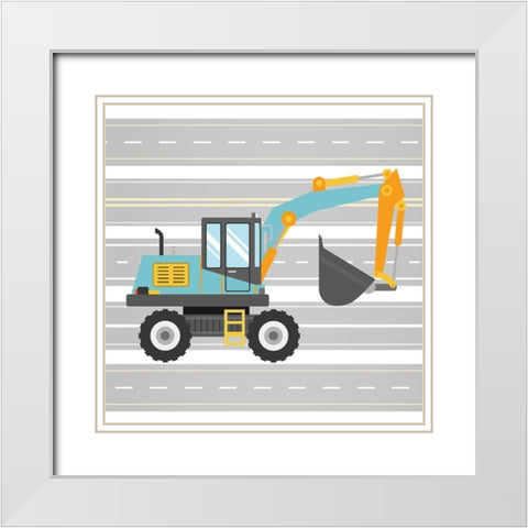 On the Road 2 White Modern Wood Framed Art Print with Double Matting by Allen, Kimberly