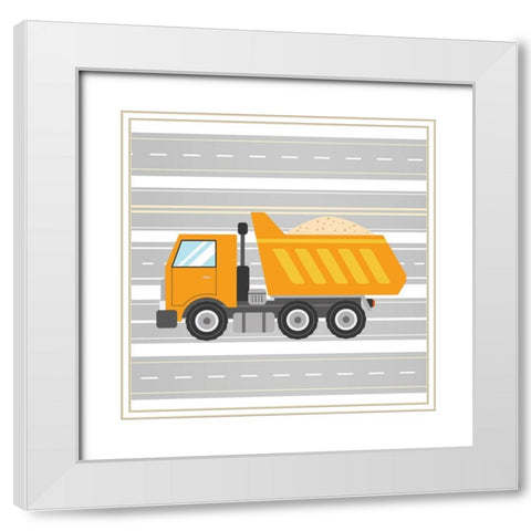 On the Road 3 White Modern Wood Framed Art Print with Double Matting by Allen, Kimberly