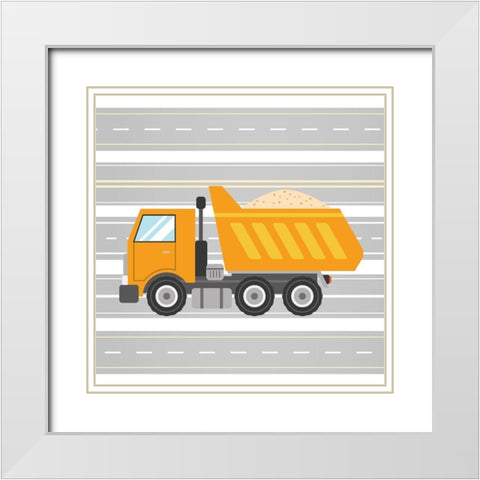 On the Road 3 White Modern Wood Framed Art Print with Double Matting by Allen, Kimberly