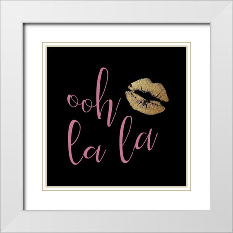 Mon Amour 4 V2 White Modern Wood Framed Art Print with Double Matting by Allen, Kimberly
