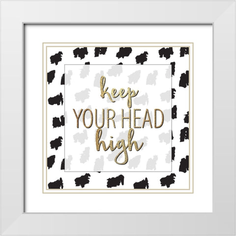 Head High White Modern Wood Framed Art Print with Double Matting by Allen, Kimberly