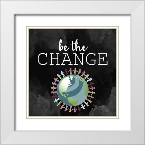 Change White Modern Wood Framed Art Print with Double Matting by Allen, Kimberly