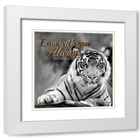 With You 1 White Modern Wood Framed Art Print with Double Matting by Allen, Kimberly