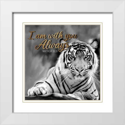 With You 1 White Modern Wood Framed Art Print with Double Matting by Allen, Kimberly