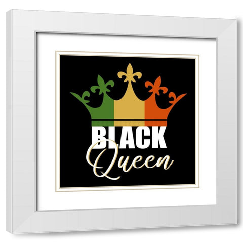 Black Queen White Modern Wood Framed Art Print with Double Matting by Allen, Kimberly