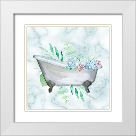 Relax Recharge 3 V2 White Modern Wood Framed Art Print with Double Matting by Allen, Kimberly