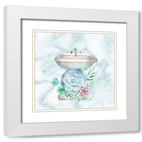 Relax Recharge 3 V2 White Modern Wood Framed Art Print with Double Matting by Allen, Kimberly
