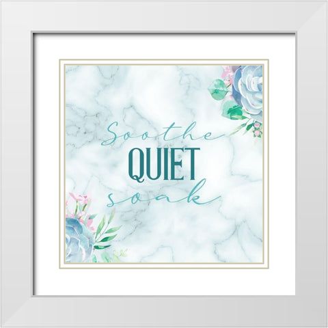 Relax Recharge 4 V2 White Modern Wood Framed Art Print with Double Matting by Allen, Kimberly