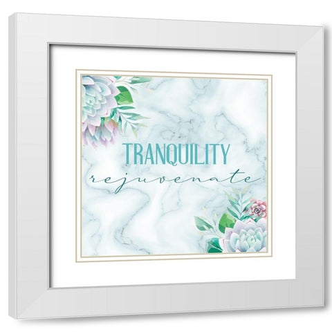 Relax Recharge 5 V2 White Modern Wood Framed Art Print with Double Matting by Allen, Kimberly