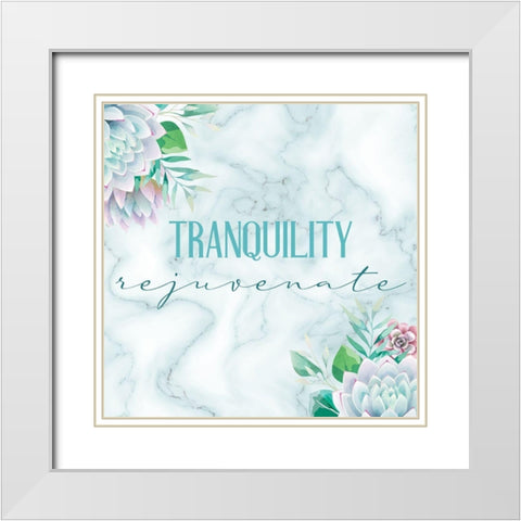 Relax Recharge 5 V2 White Modern Wood Framed Art Print with Double Matting by Allen, Kimberly