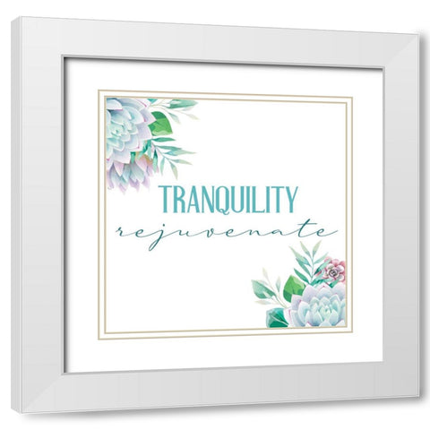 Relax Recharge 5 White Modern Wood Framed Art Print with Double Matting by Allen, Kimberly