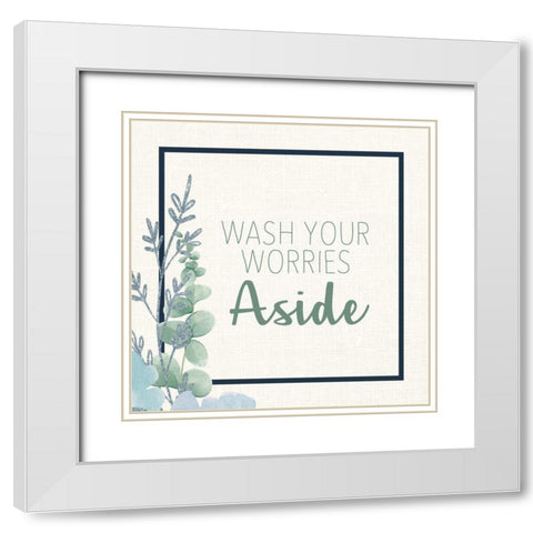 Wash 2 White Modern Wood Framed Art Print with Double Matting by Allen, Kimberly