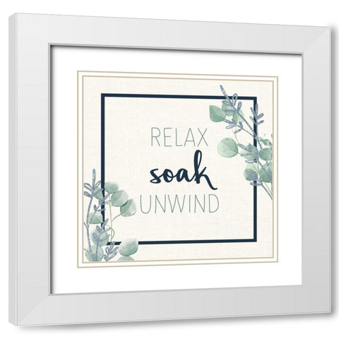 Wash 3 White Modern Wood Framed Art Print with Double Matting by Allen, Kimberly