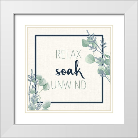 Wash 3 White Modern Wood Framed Art Print with Double Matting by Allen, Kimberly