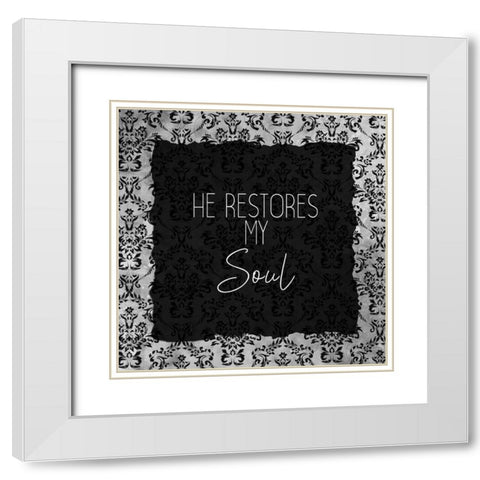 He Restores 4 White Modern Wood Framed Art Print with Double Matting by Allen, Kimberly