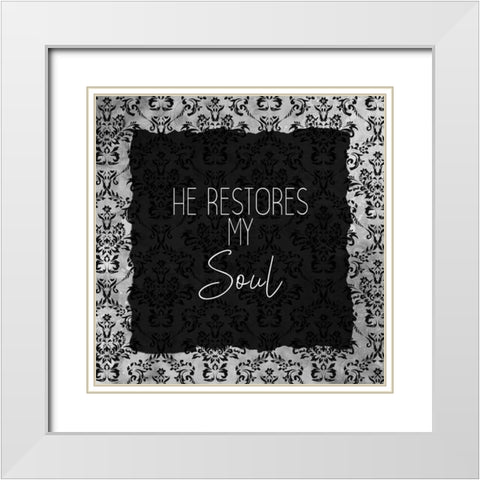 He Restores 4 White Modern Wood Framed Art Print with Double Matting by Allen, Kimberly