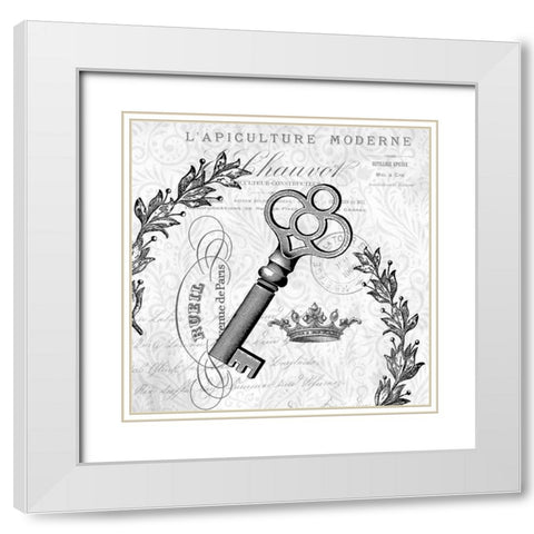 Paris Vintage 2 White Modern Wood Framed Art Print with Double Matting by Allen, Kimberly